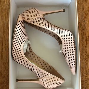 JIMMY COO Perf Enamel Patent - COLOR LYCHEE/Ligh Pink - Well Loved - SAKS